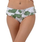 Nasturtium Flowers Plant Leaves Frill Bikini Bottoms