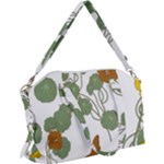 Nasturtium Flowers Plant Leaves Canvas Crossbody Bag