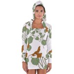 Nasturtium Flowers Plant Leaves Long Sleeve Hooded T-shirt