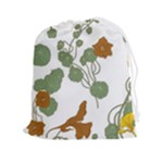 Nasturtium Flowers Plant Leaves Drawstring Pouch (2XL)