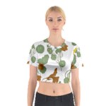 Nasturtium Flowers Plant Leaves Cotton Crop Top