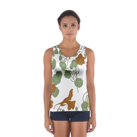 Nasturtium Flowers Plant Leaves Sport Tank Top  from ArtsNow.com