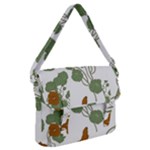 Nasturtium Flowers Plant Leaves Buckle Messenger Bag