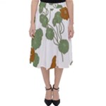 Nasturtium Flowers Plant Leaves Classic Midi Skirt