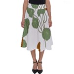 Nasturtium Flowers Plant Leaves Perfect Length Midi Skirt