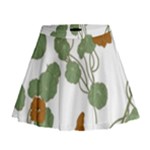 Nasturtium Flowers Plant Leaves Mini Flare Skirt