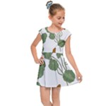 Nasturtium Flowers Plant Leaves Kids  Cap Sleeve Dress