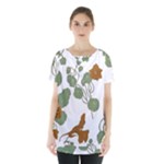 Nasturtium Flowers Plant Leaves Skirt Hem Sports Top