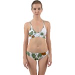 Nasturtium Flowers Plant Leaves Wrap Around Bikini Set