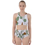 Nasturtium Flowers Plant Leaves Racer Back Bikini Set