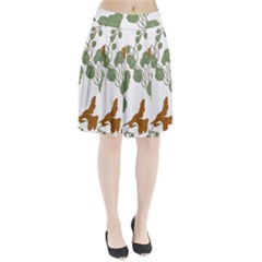 Nasturtium Flowers Plant Leaves Pleated Skirt from ArtsNow.com