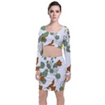 Nasturtium Flowers Plant Leaves Top and Skirt Sets