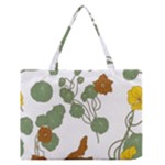 Nasturtium Flowers Plant Leaves Zipper Medium Tote Bag