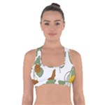 Nasturtium Flowers Plant Leaves Cross Back Sports Bra