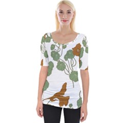 Wide Neckline T-Shirt 