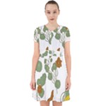 Nasturtium Flowers Plant Leaves Adorable in Chiffon Dress