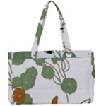 Nasturtium Flowers Plant Leaves Canvas Work Bag