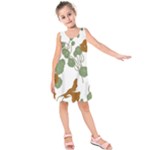 Nasturtium Flowers Plant Leaves Kids  Sleeveless Dress