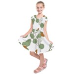 Nasturtium Flowers Plant Leaves Kids  Short Sleeve Dress