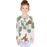 Nasturtium Flowers Plant Leaves Kids  Long Sleeve T-Shirt