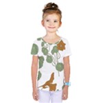 Nasturtium Flowers Plant Leaves Kids  One Piece T-Shirt