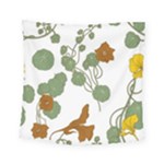 Nasturtium Flowers Plant Leaves Square Tapestry (Small)