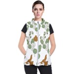 Nasturtium Flowers Plant Leaves Women s Puffer Vest