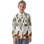 Nasturtium Flowers Plant Leaves Kids  Long Sleeve Shirt