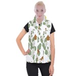 Nasturtium Flowers Plant Leaves Women s Button Up Vest