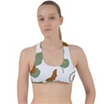 Nasturtium Flowers Plant Leaves Criss Cross Racerback Sports Bra