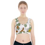 Nasturtium Flowers Plant Leaves Sports Bra With Pocket