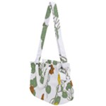 Nasturtium Flowers Plant Leaves Rope Handles Shoulder Strap Bag