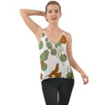 Nasturtium Flowers Plant Leaves Chiffon Cami