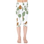 Nasturtium Flowers Plant Leaves Kids  Capri Leggings 