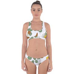 Nasturtium Flowers Plant Leaves Cross Back Hipster Bikini Set from ArtsNow.com