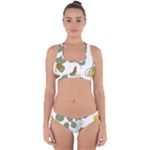 Nasturtium Flowers Plant Leaves Cross Back Hipster Bikini Set