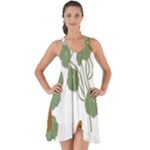 Nasturtium Flowers Plant Leaves Show Some Back Chiffon Dress