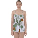 Nasturtium Flowers Plant Leaves Babydoll Tankini Top