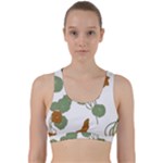 Nasturtium Flowers Plant Leaves Back Weave Sports Bra