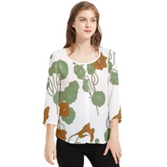 Chiffon Quarter Sleeve Blouse 