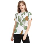 Nasturtium Flowers Plant Leaves Women s Short Sleeve Rash Guard