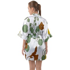 Half Sleeve Satin Kimono  