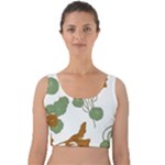 Nasturtium Flowers Plant Leaves Velvet Crop Top