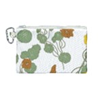 Nasturtium Flowers Plant Leaves Canvas Cosmetic Bag (Medium)