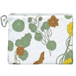 Nasturtium Flowers Plant Leaves Canvas Cosmetic Bag (XXL)