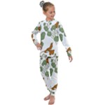 Nasturtium Flowers Plant Leaves Kids  Long Sleeve Set 