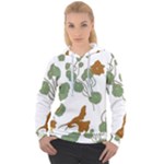 Nasturtium Flowers Plant Leaves Women s Overhead Hoodie