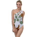 Nasturtium Flowers Plant Leaves To One Side Swimsuit