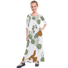 Kids  Quarter Sleeve Maxi Dress 