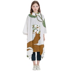 Nasturtium Flowers Plant Leaves Kids  Hooded Rain Ponchos from ArtsNow.com